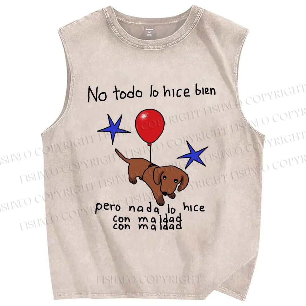 Unisex No Todo Lo Hice Bien Tee Printed Washed Tank Top