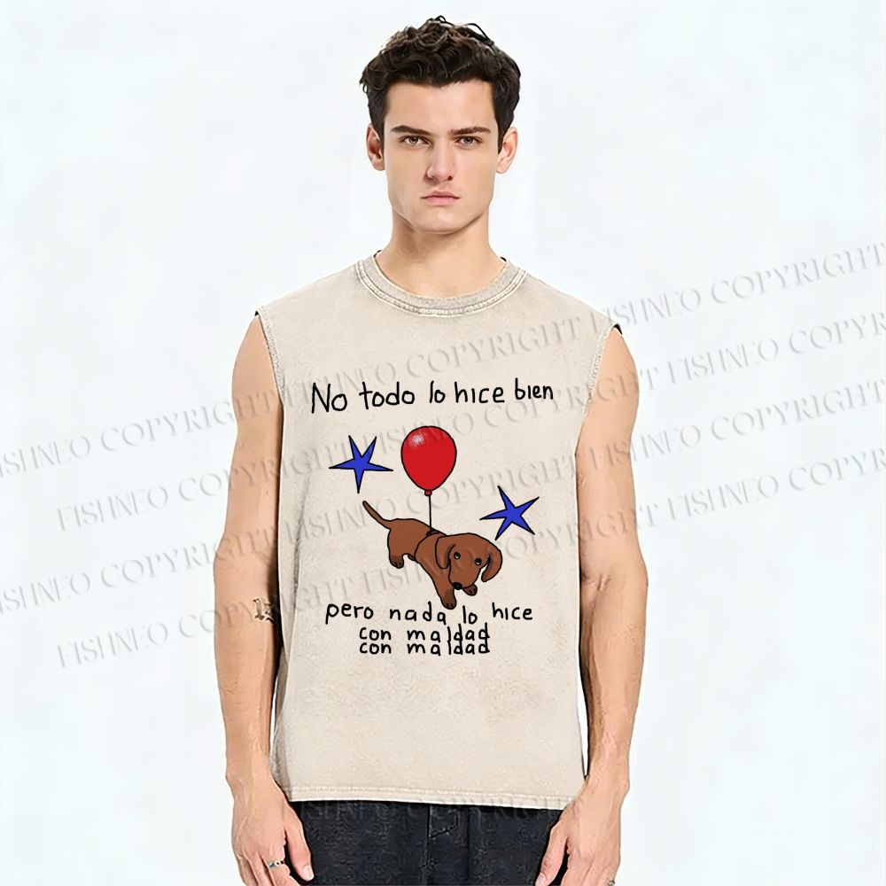 Unisex No Todo Lo Hice Bien Tee Printed Washed Tank Top