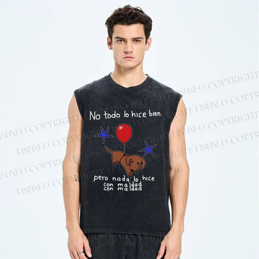 Unisex No Todo Lo Hice Bien Tee Printed Washed Tank Top