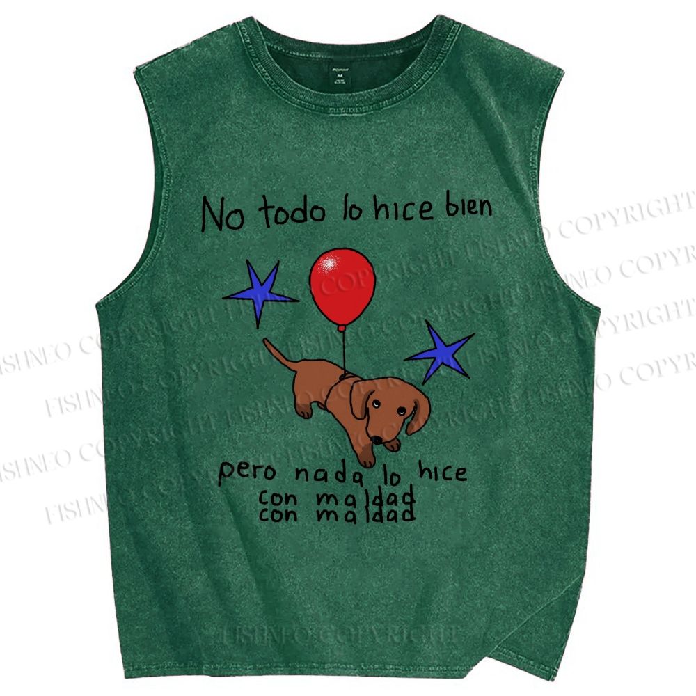 Unisex No Todo Lo Hice Bien Tee Printed Washed Tank Top