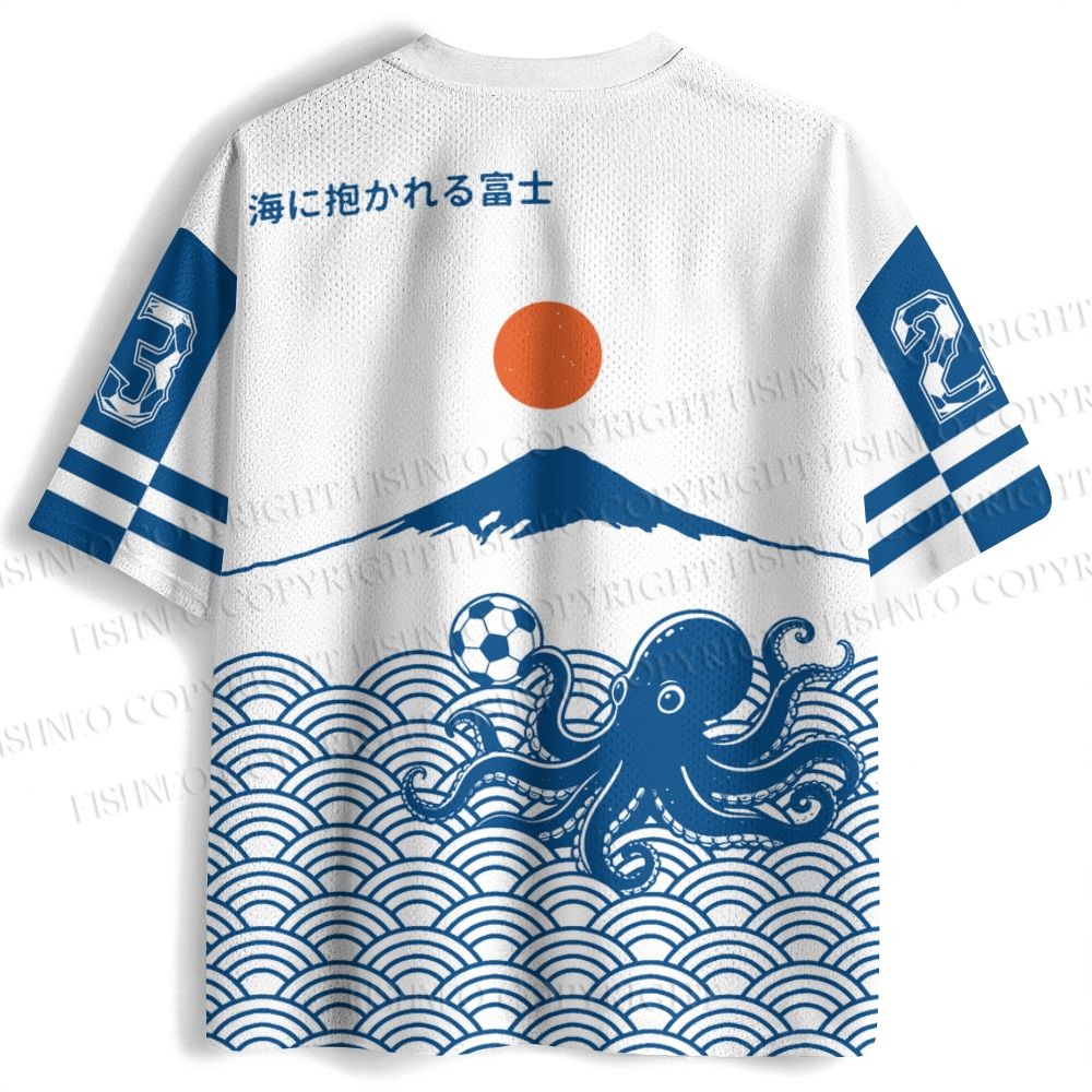 The Great Soccer Wave Octopus Jersey Shirts