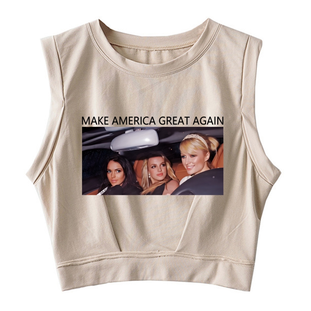 Make America Great Again Sleeveless Crop Top