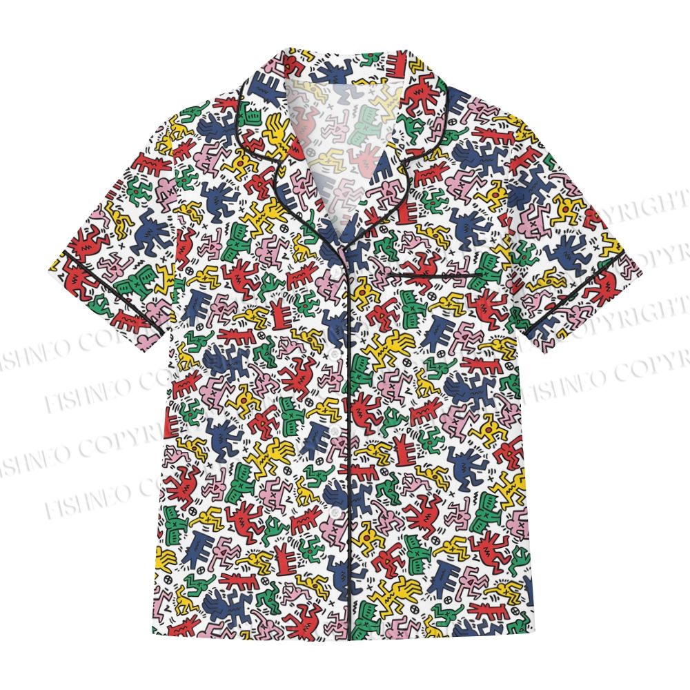 Keith Haring Dancing Figures Pajama sets