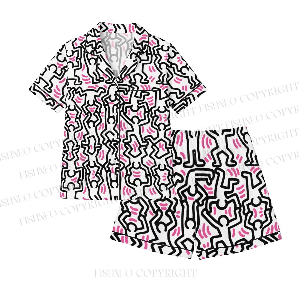 Keith Haring Dancing Man Pajama sets