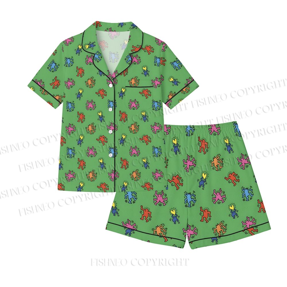 Keith Haring Dancing Figures Pajama sets
