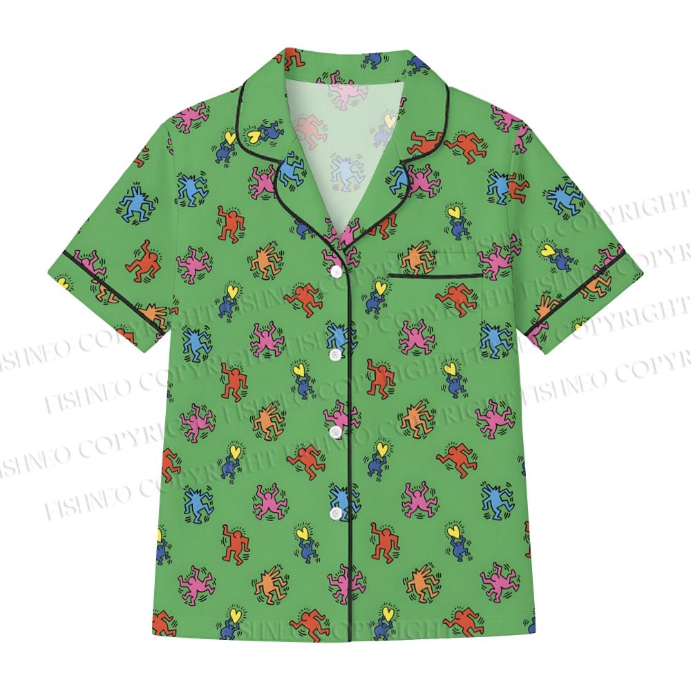 Keith Haring Dancing Figures Pajama sets