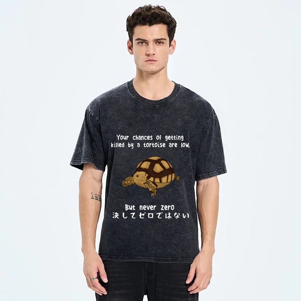 Funny Turtle Jokes Vintage Washed T-shirt