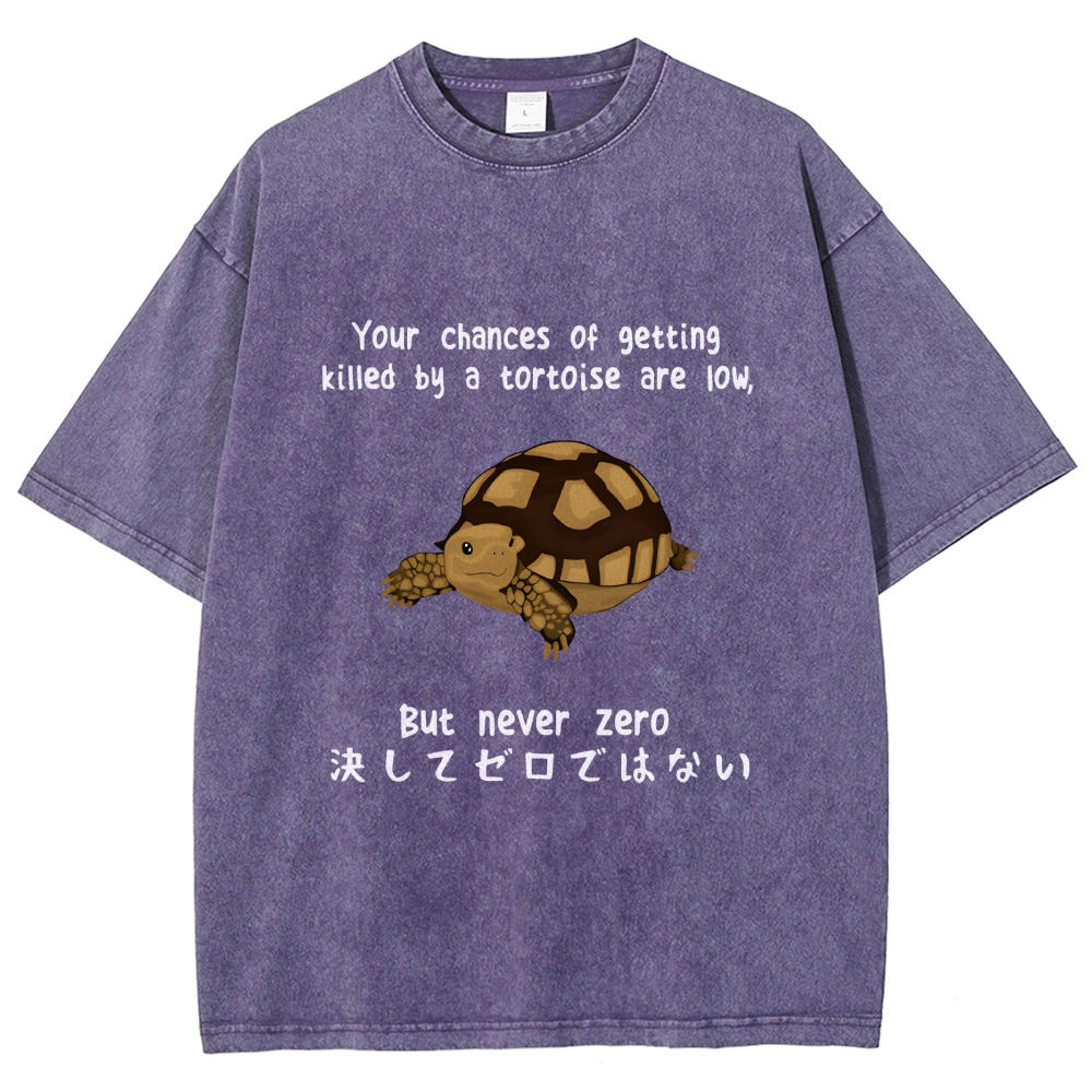 Funny Turtle Jokes Vintage Washed T-shirt