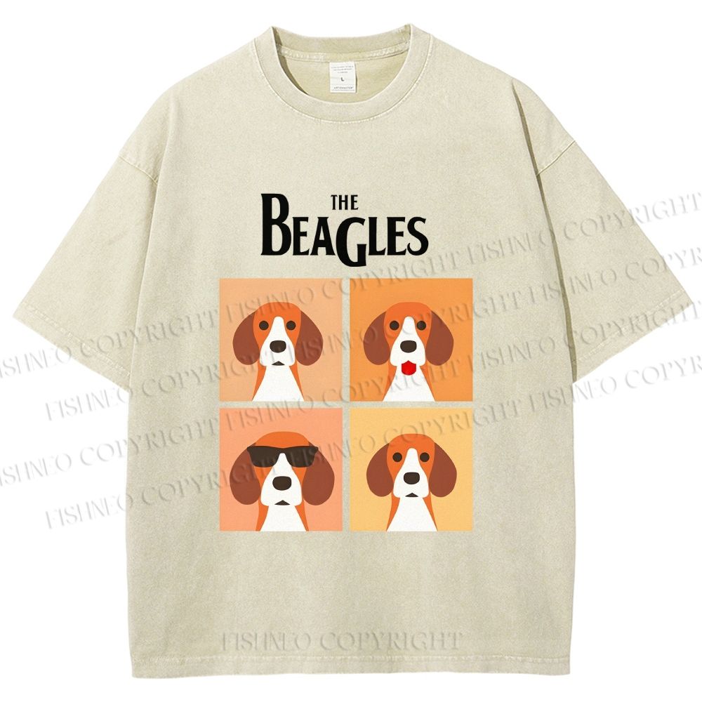 Unisex The Beagles Printed Washed Tee