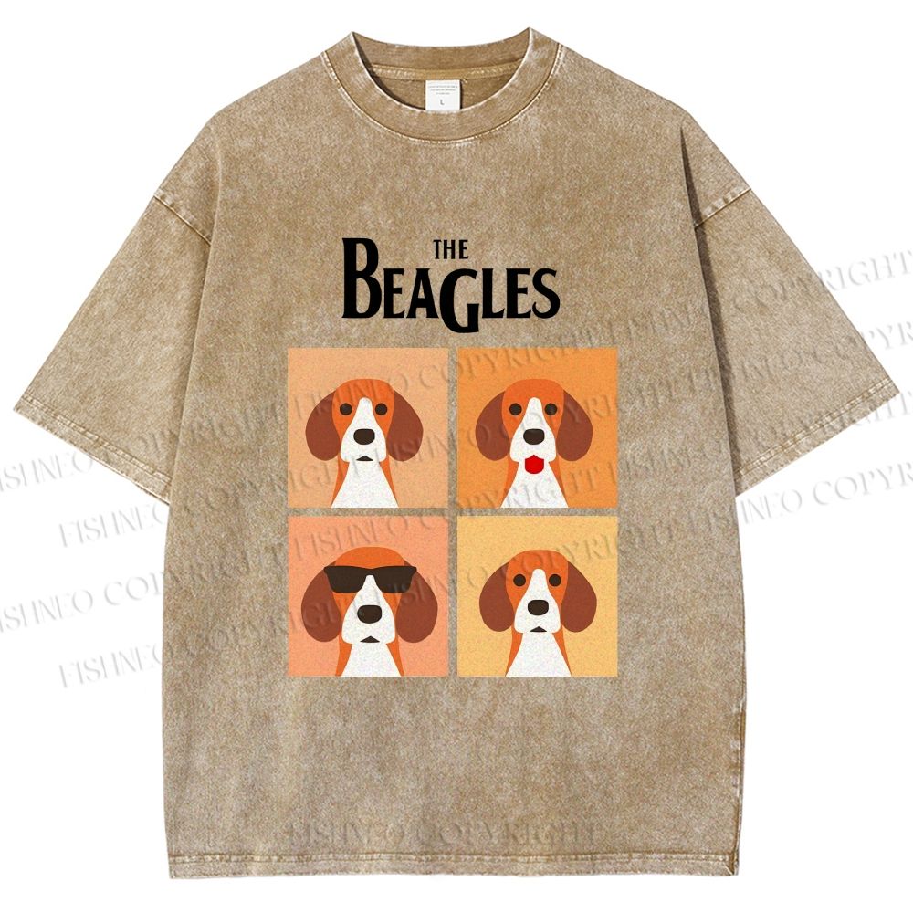 Unisex The Beagles Printed Washed Tee