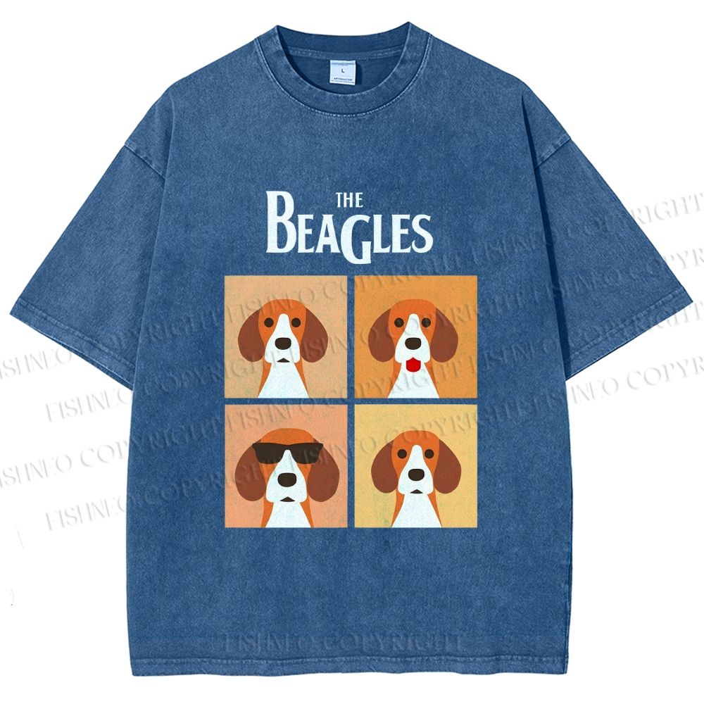 Unisex The Beagles Printed Washed Tee