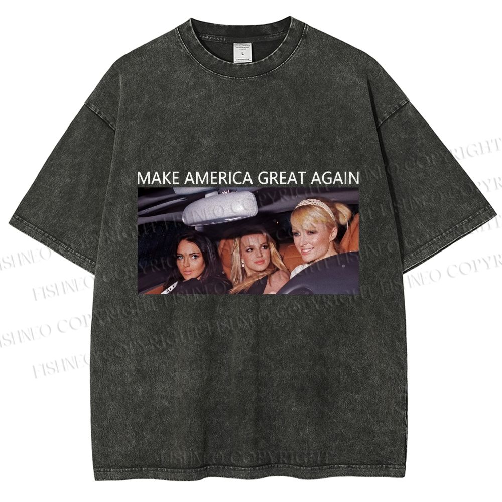 Unisex Make America Great Again Printed Washed Tee