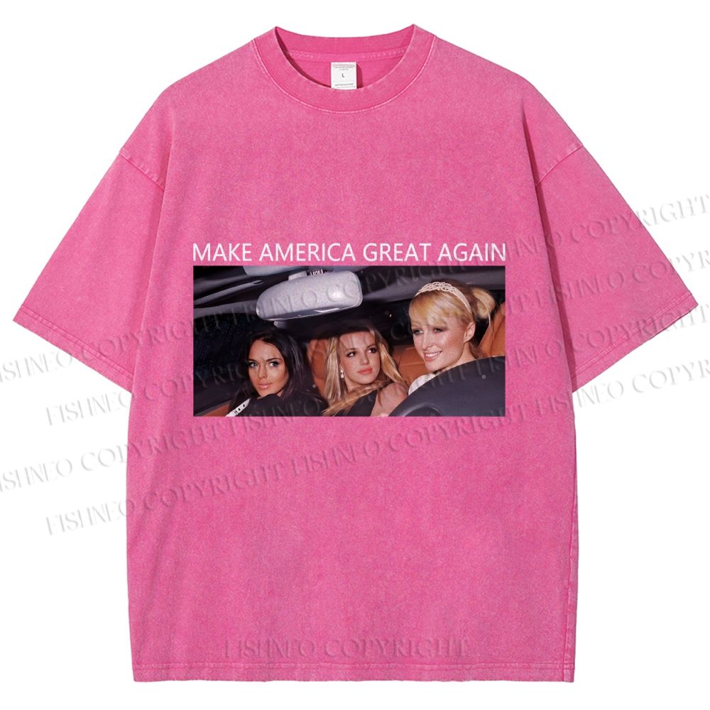 Unisex Make America Great Again Printed Washed Tee