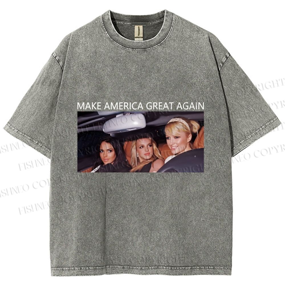 Unisex Make America Great Again Printed Washed Tee
