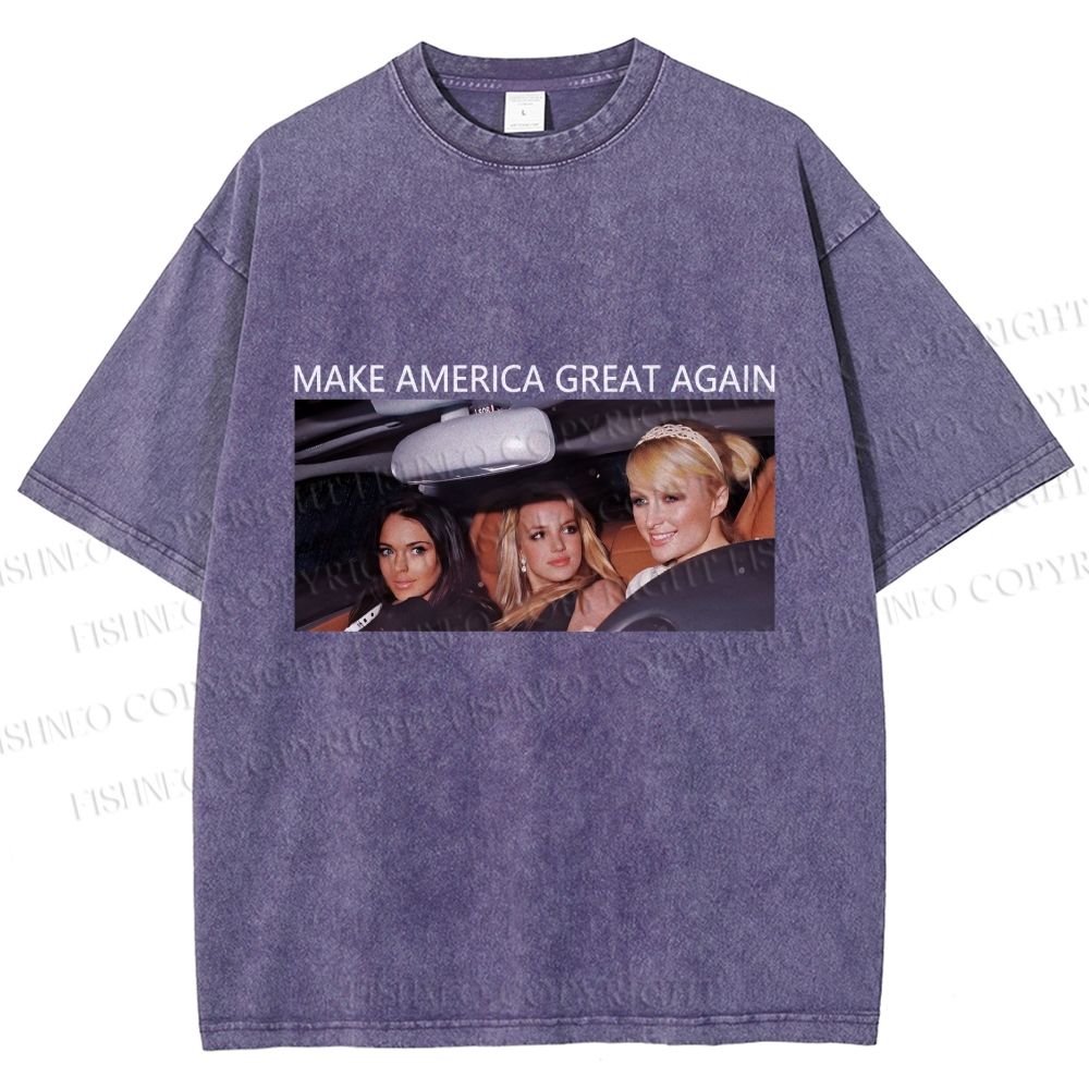 Unisex Make America Great Again Printed Washed Tee