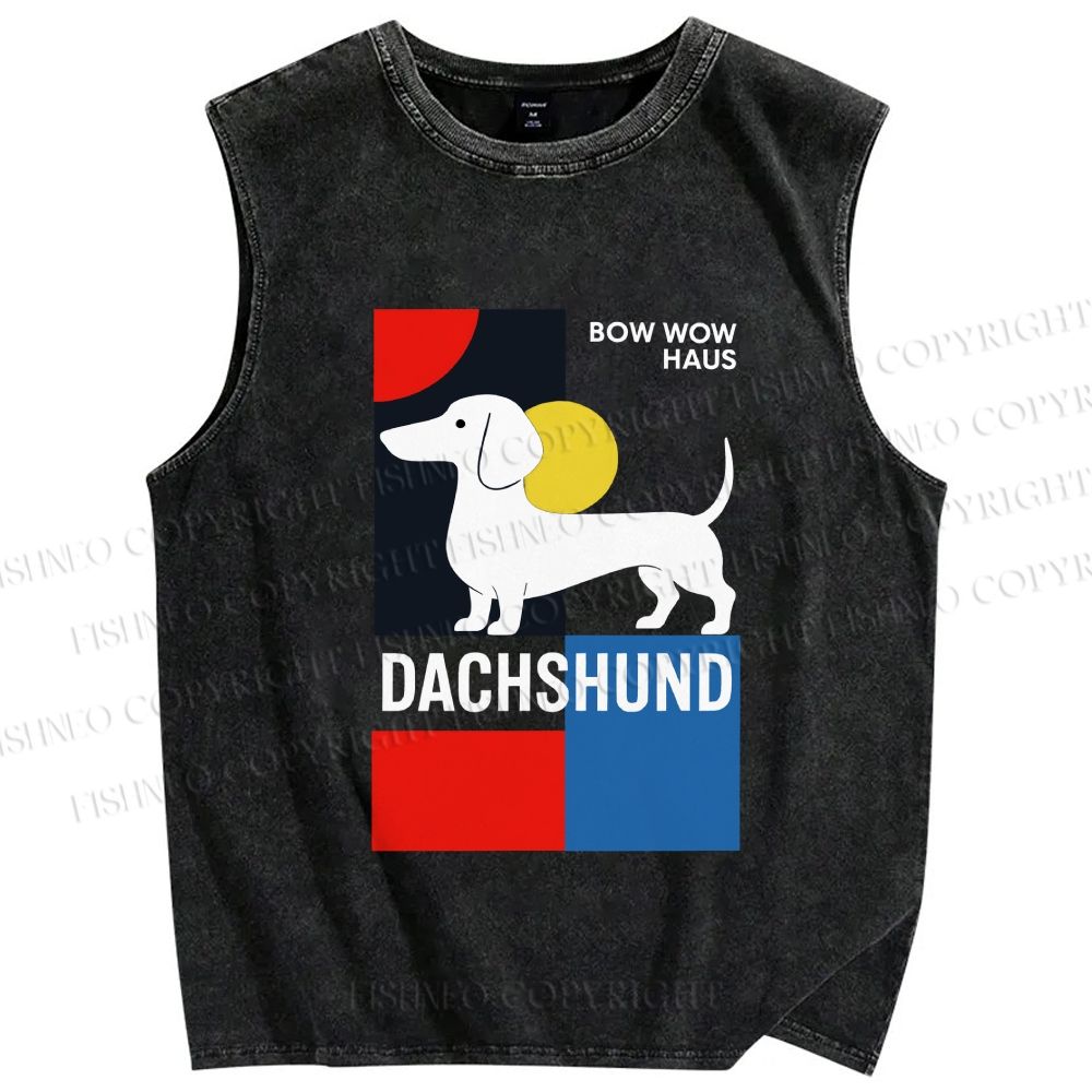 Unisex Printed Washed Tank Top 2606016437