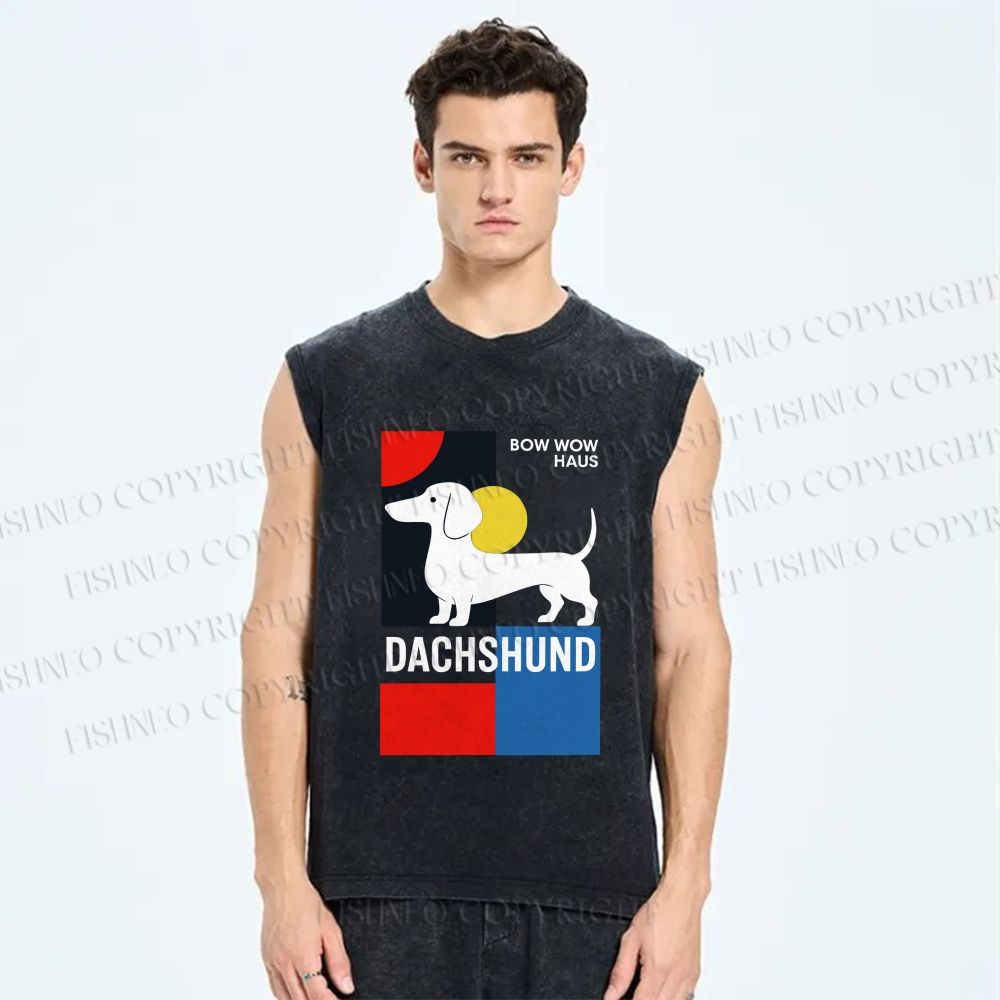 Unisex Printed Washed Tank Top 2606016437
