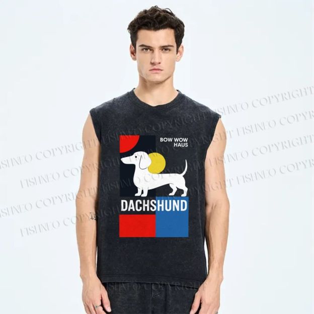 Unisex Printed Washed Tank Top 2606016437