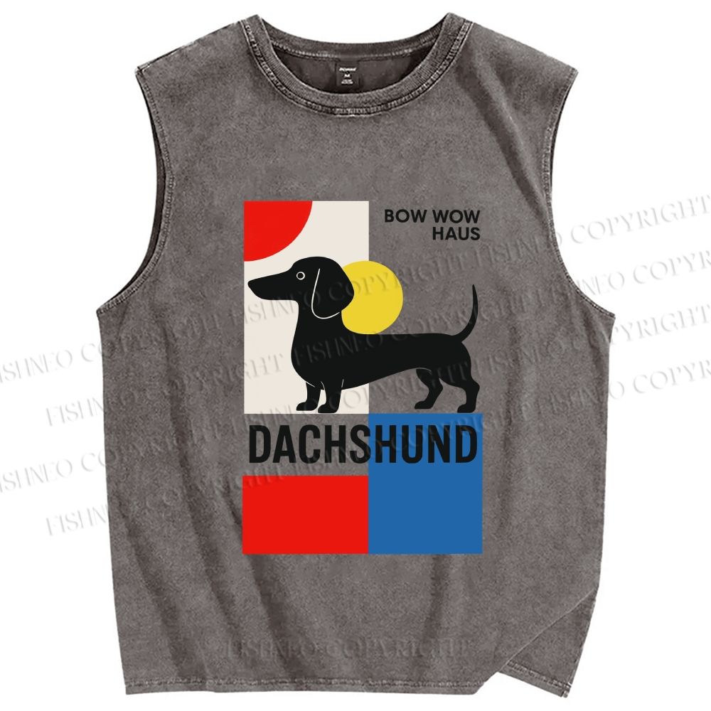 Unisex Printed Washed Tank Top 2606016437