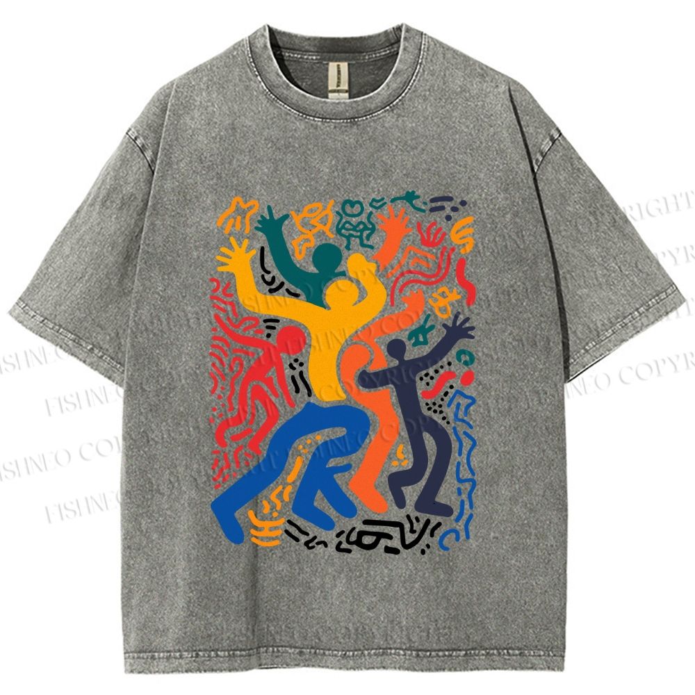 Unisex Printed Washed Tee 2606016865