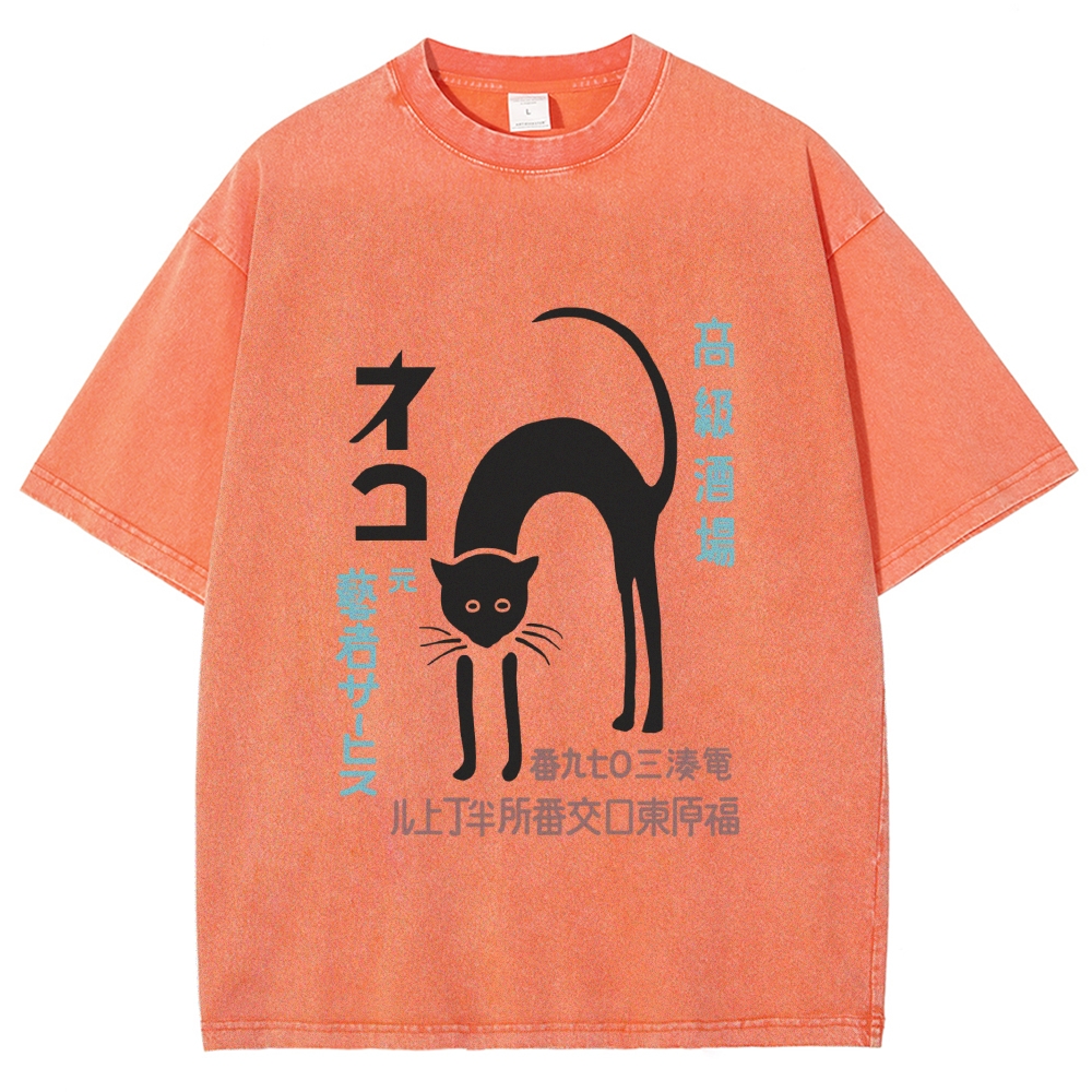 Retro Club Neko Vintage Washed T-shirt