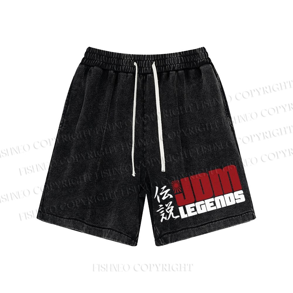 Unisex JDM Legends Washed Shorts