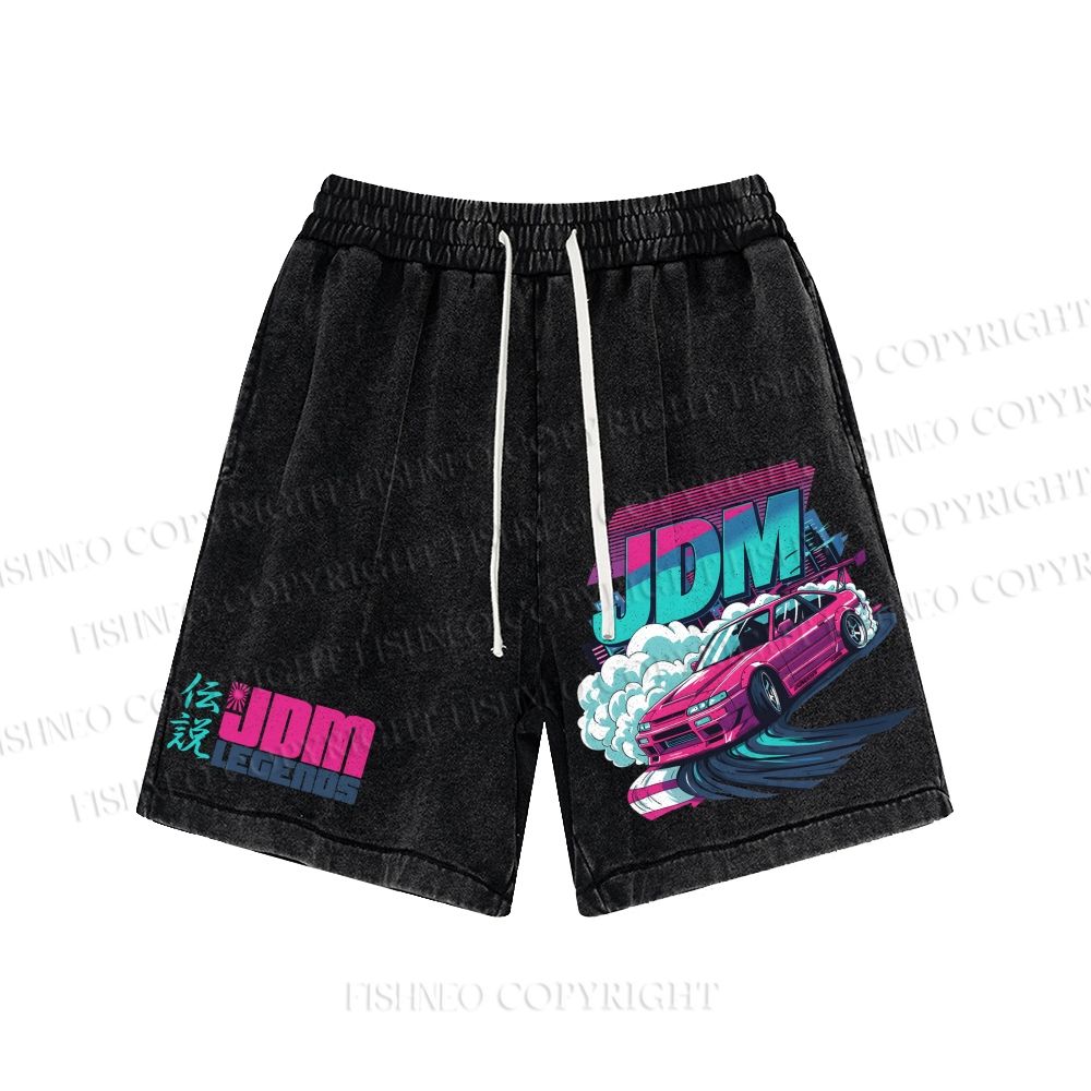 Unisex JDM Legends Washed Shorts