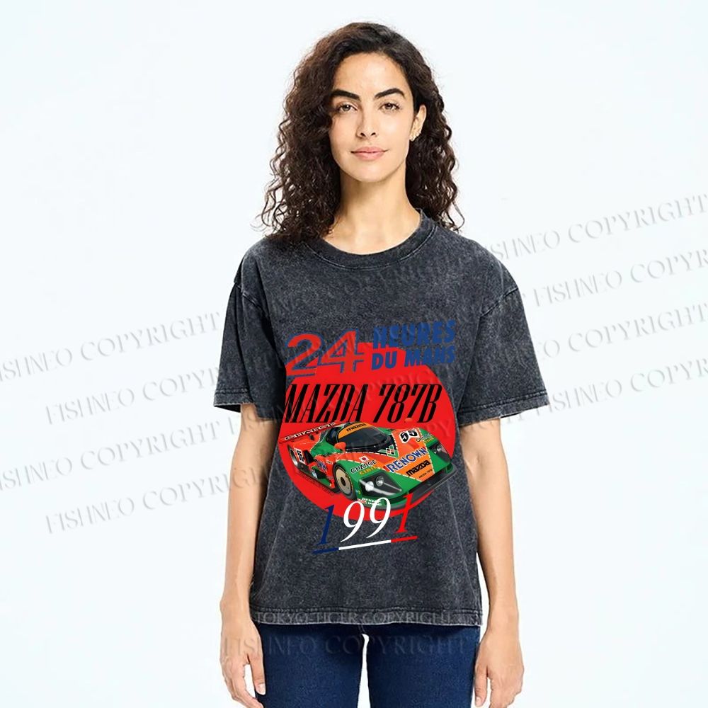 Unisex Mazda 787B Champion Printed Washed Tee