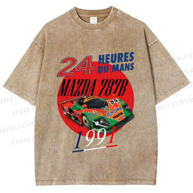 Unisex Mazda 787B Champion Printed Washed Tee