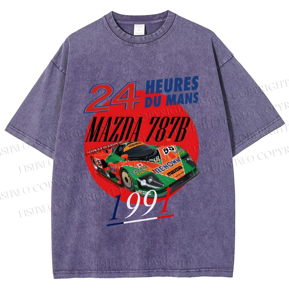 Unisex Mazda 787B Champion Printed Washed Tee