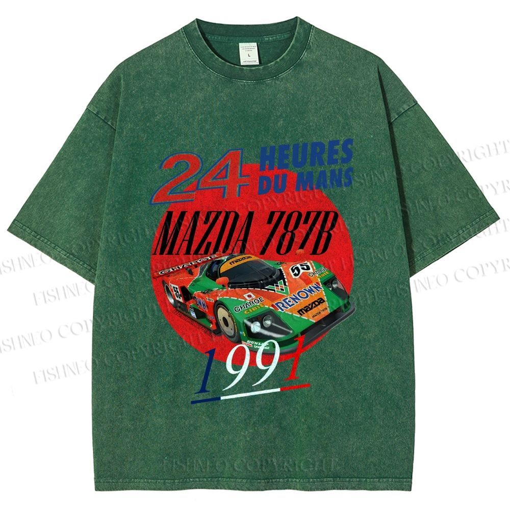 Unisex Mazda 787B Champion Printed Washed Tee