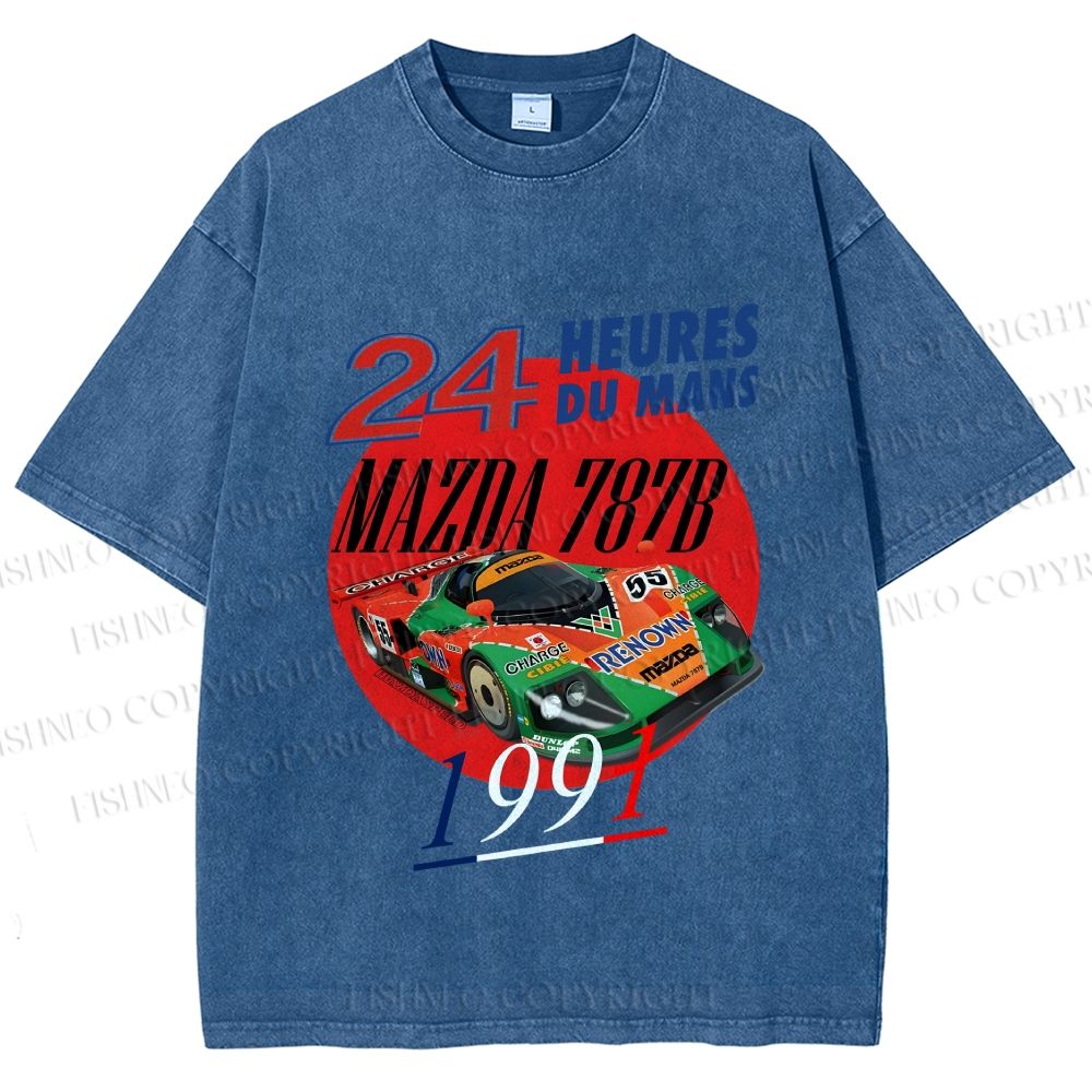 Unisex Mazda 787B Champion Printed Washed Tee