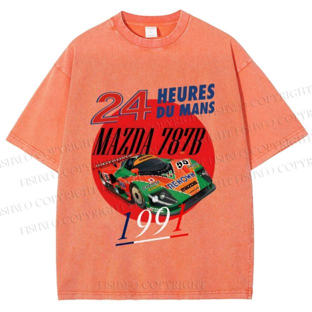 Unisex Mazda 787B Champion Printed Washed Tee