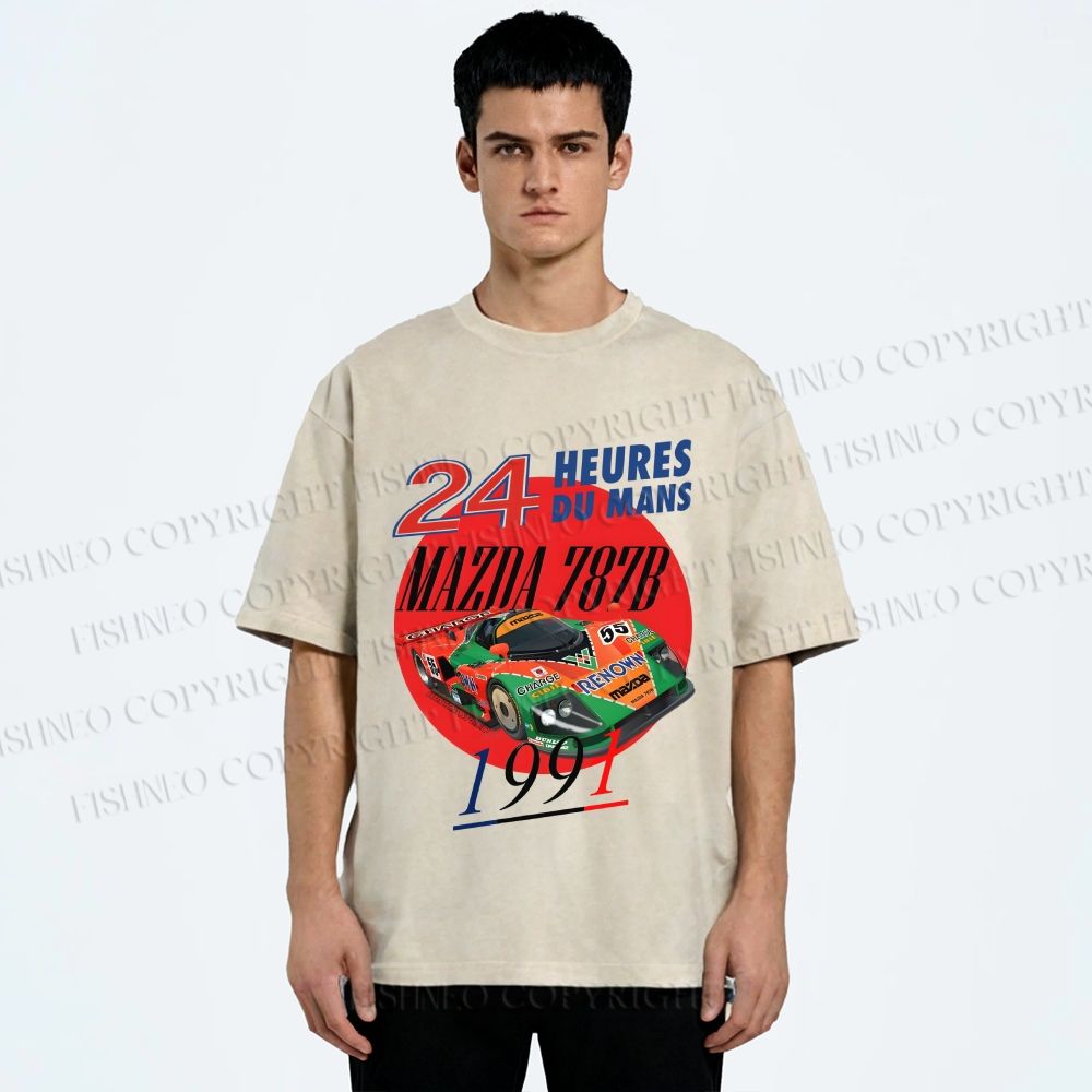 Unisex Mazda 787B Champion Printed Washed Tee