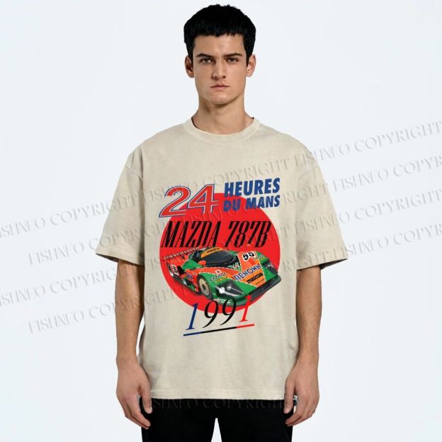 Unisex Mazda 787B Champion Printed Washed Tee