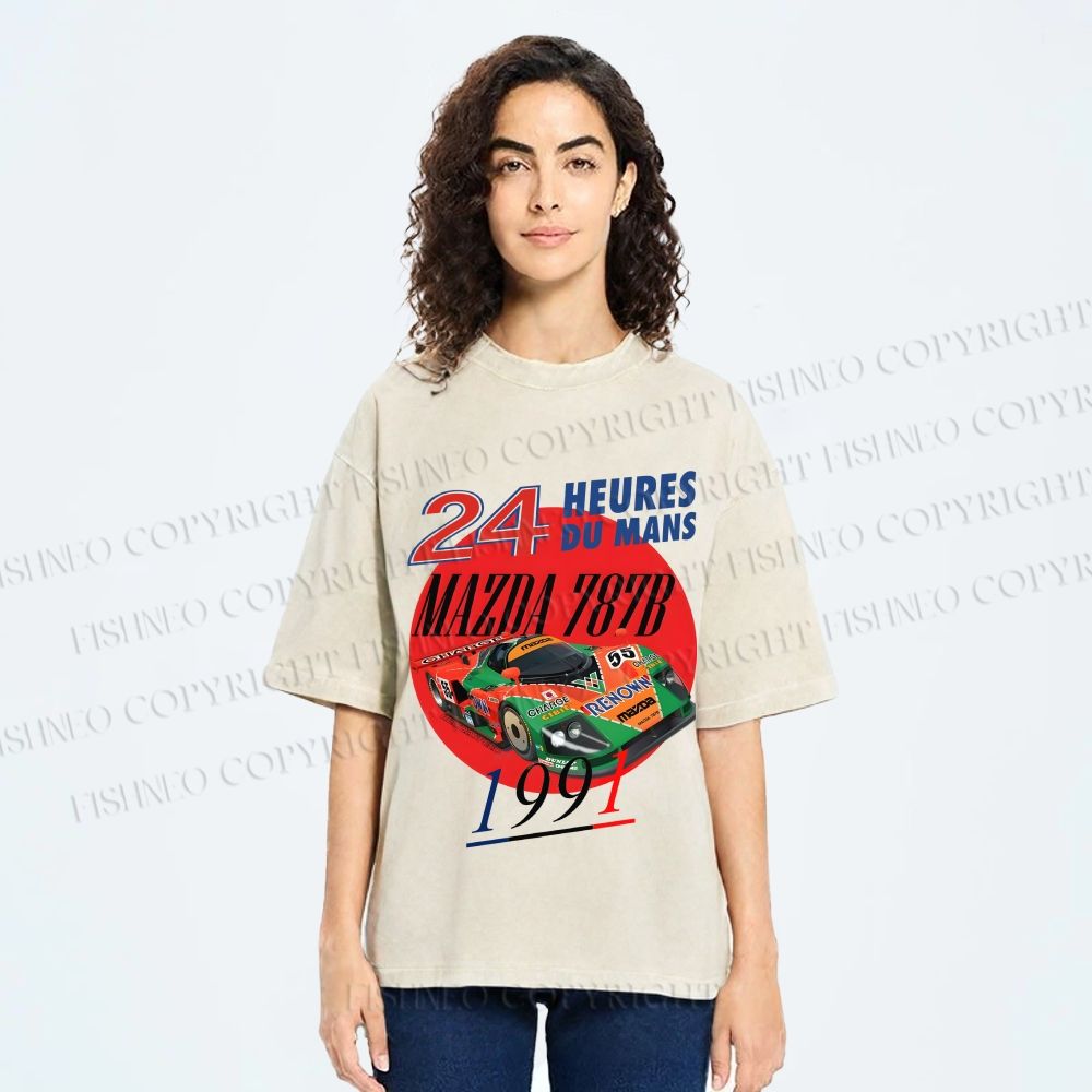 Unisex Mazda 787B Champion Printed Washed Tee