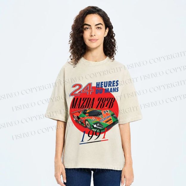Unisex Mazda 787B Champion Printed Washed Tee