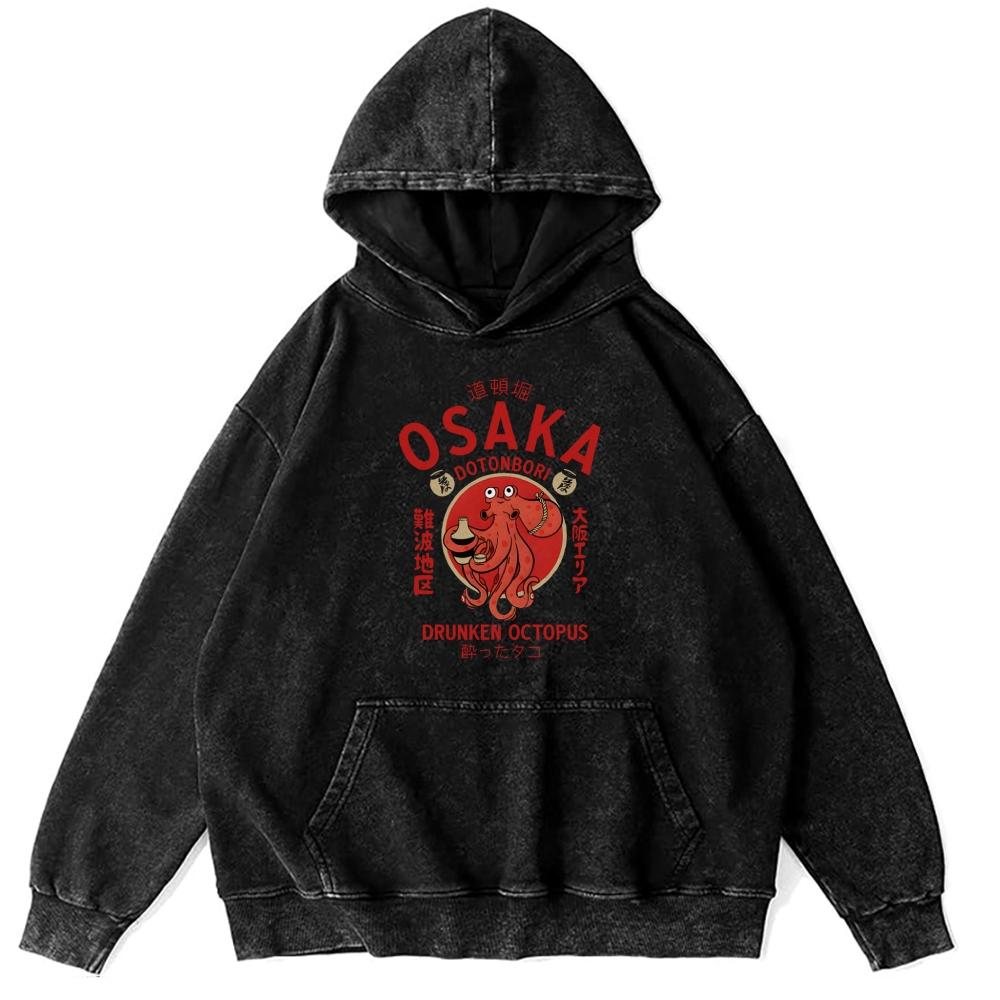 Drunken Octopus Japan Washed Hoodie