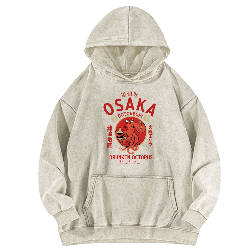 Drunken Octopus Japan Washed Hoodie