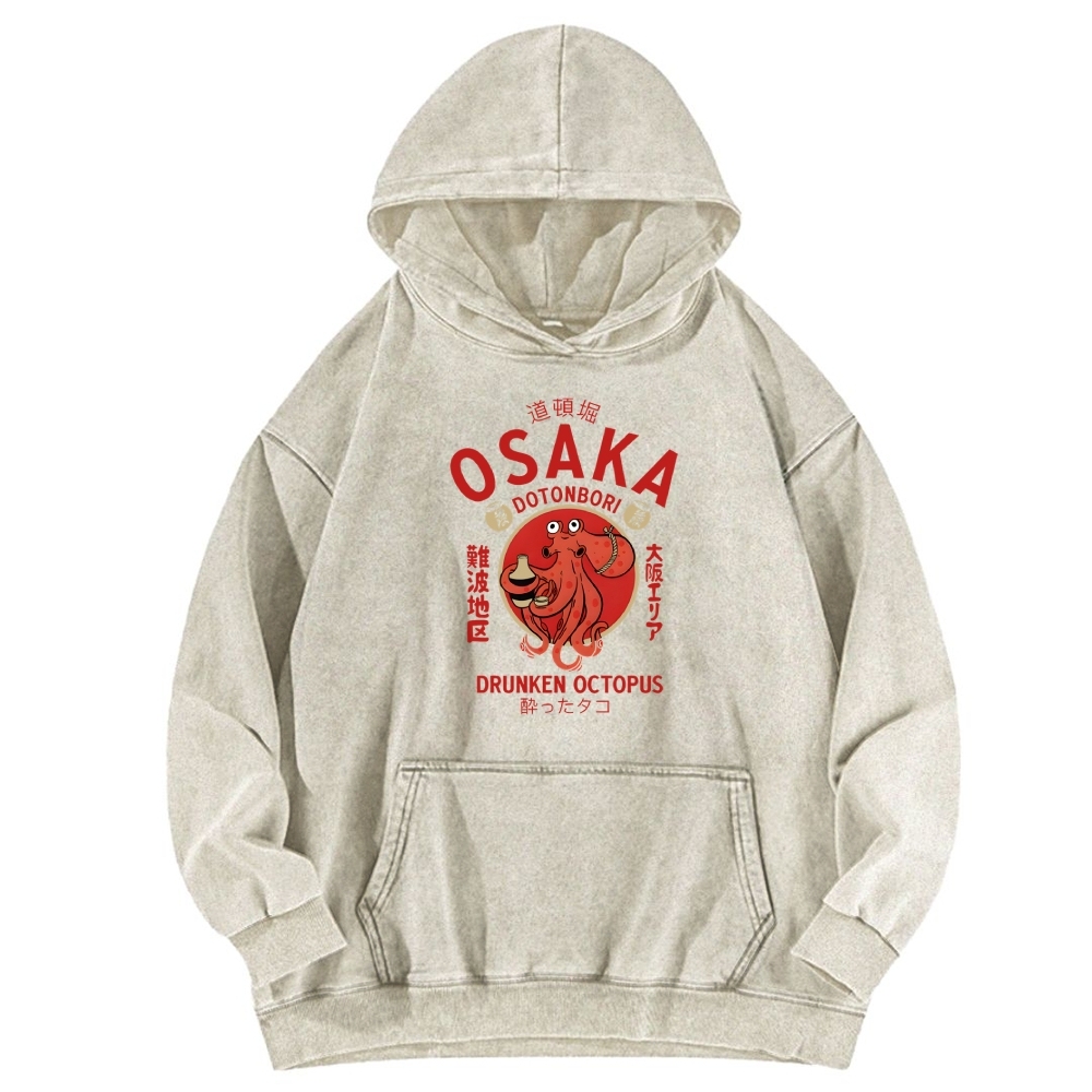 Drunken Octopus Japan Washed Hoodie