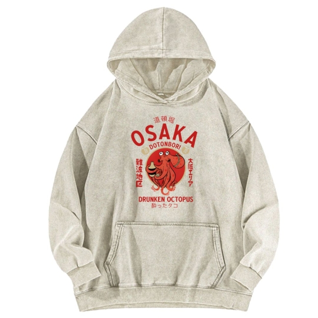 Drunken Octopus Japan Washed Hoodie