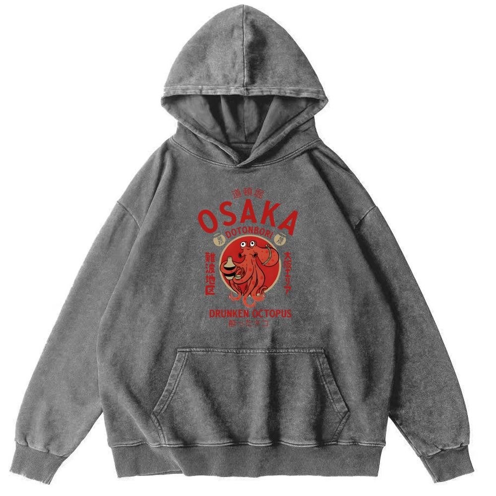 Drunken Octopus Japan Washed Hoodie