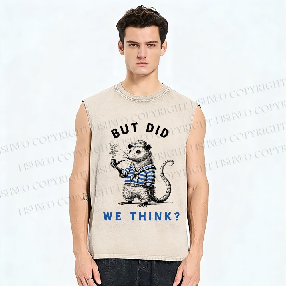 Unisex But Did We Think Printed Washed Tank Top