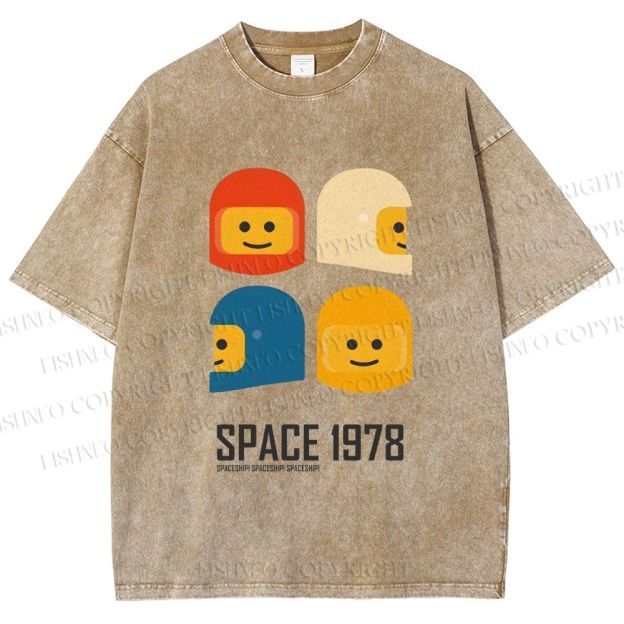 Unisex Space 1978 Printed Washed Tee