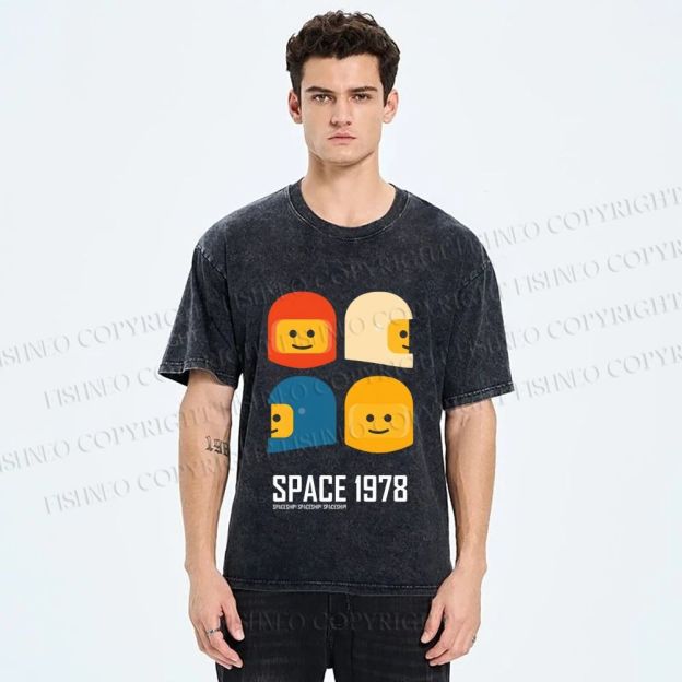 Unisex Space 1978 Printed Washed Tee