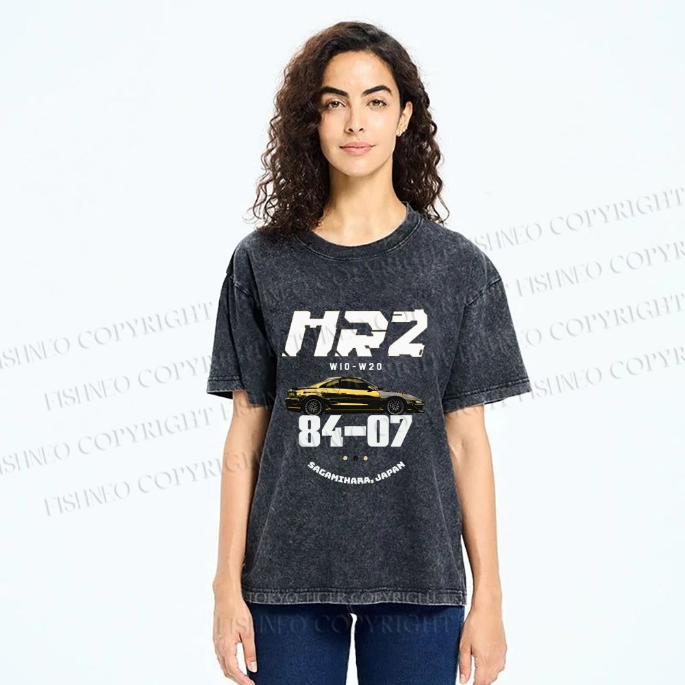 Unisex Toyota MR2 Printed Washed Tee