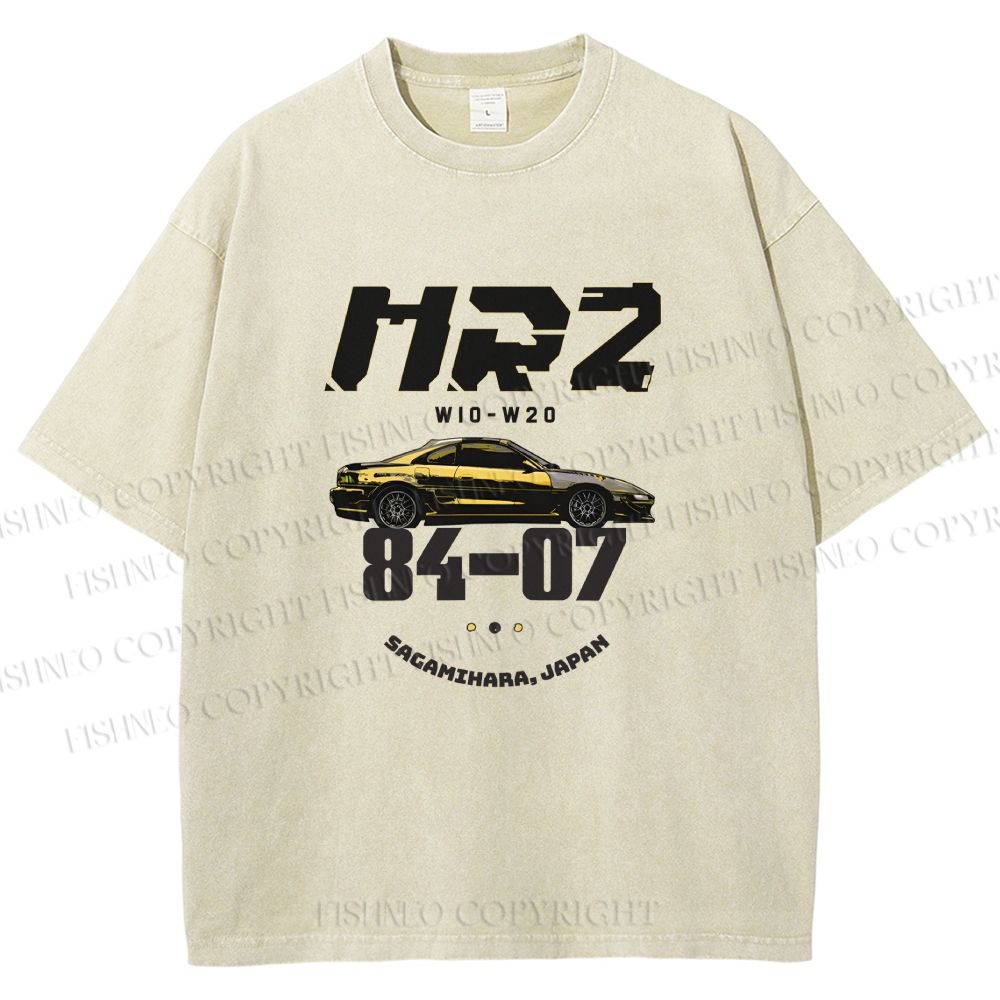 Unisex Toyota MR2 Printed Washed Tee