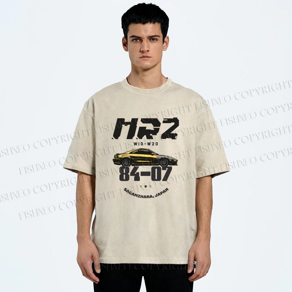 Unisex Toyota MR2 Printed Washed Tee