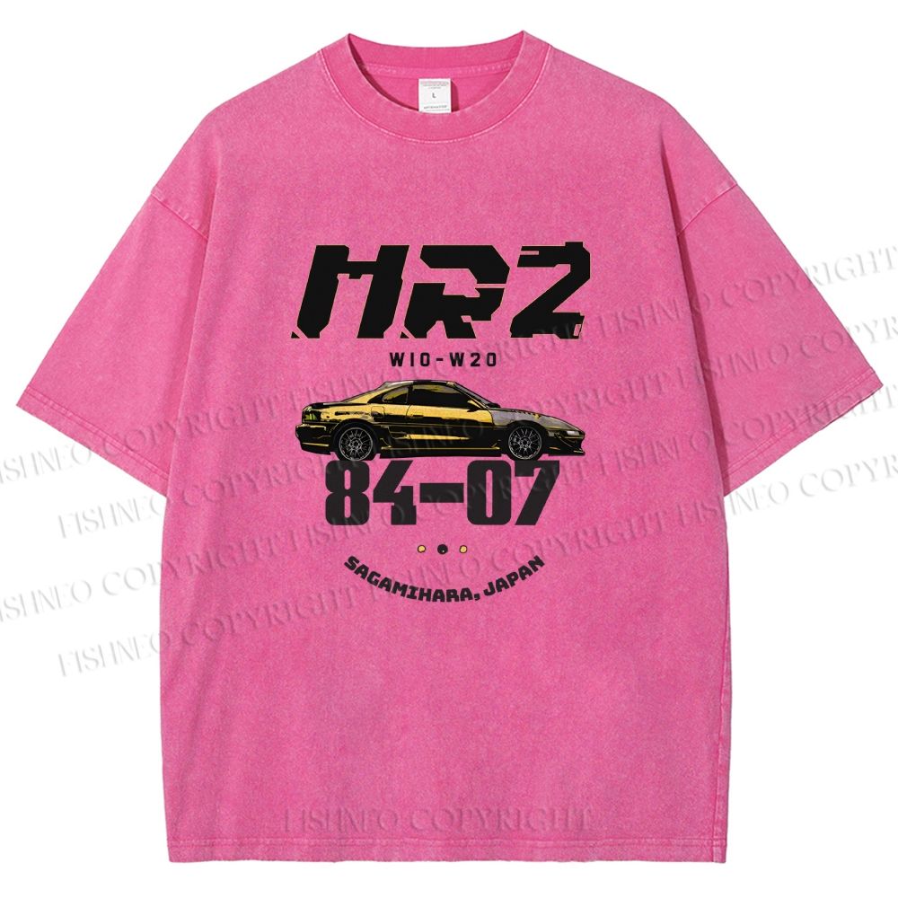 Unisex Toyota MR2 Printed Washed Tee