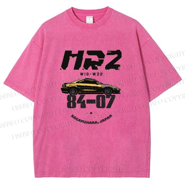 Unisex Toyota MR2 Printed Washed Tee